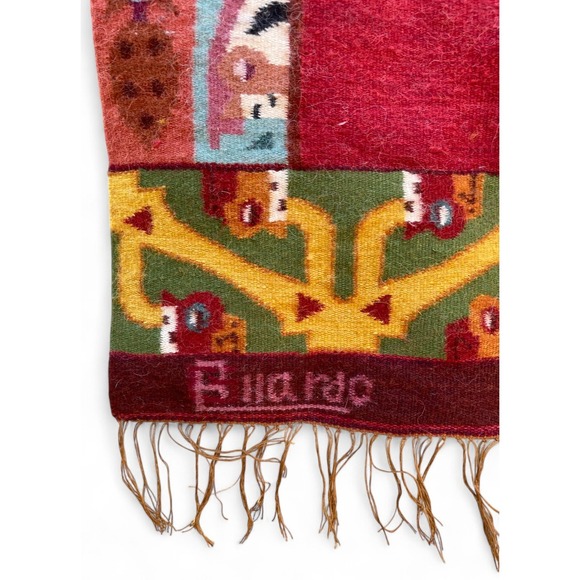 Vintage Peruvian Handwoven Rug 48x35 - Picture 2 of 3